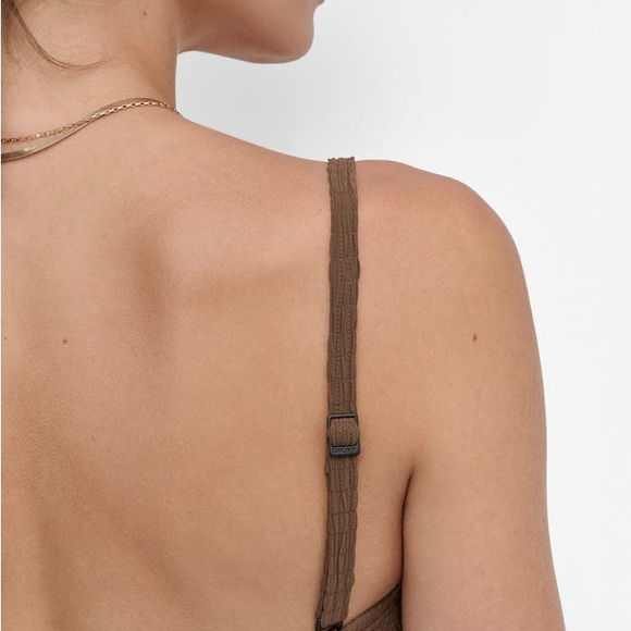 DKNY Bandeau Shirred One-Piece Swimsuit - Picture 9 of 11